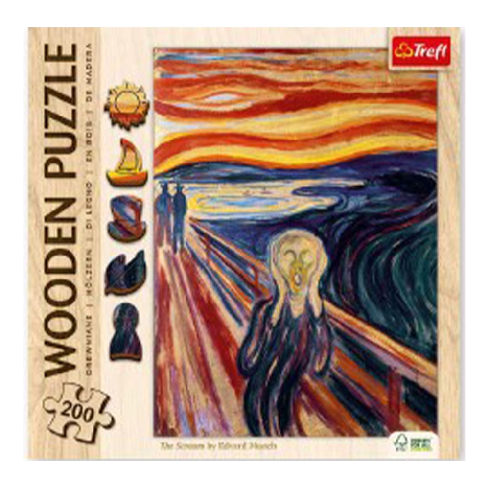 DYNIT PUZZLE Trefl 160 PEZZI DI LEGNO 3D L' Urlo di Munch