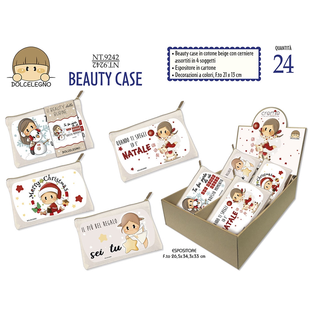 Cromo Espositore Beauty Case Bubine Natale assortiti,24 pezzi