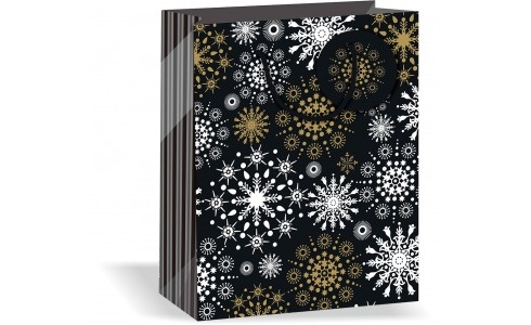 Wiler Shopper regalo Natale in carta 26x32x12 cm, manici in corda