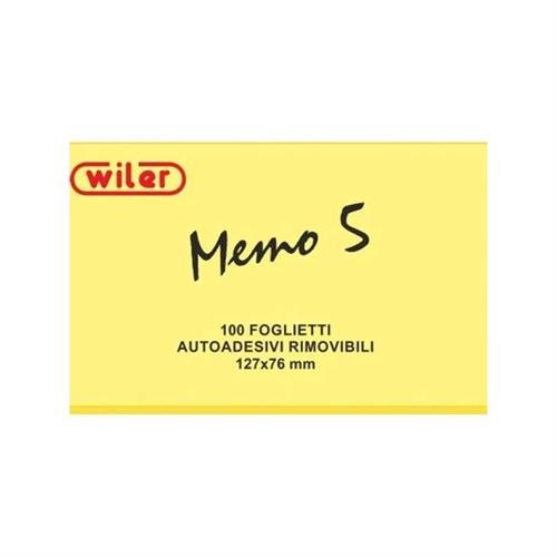 Wiler Foglietti adesivi Memo 5 100 FG, 127x76mm, giallo, 12 pezzi