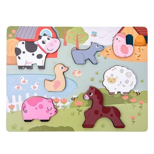 Colorosa Farm Puzzle Animali da fattoria in legno 18m+