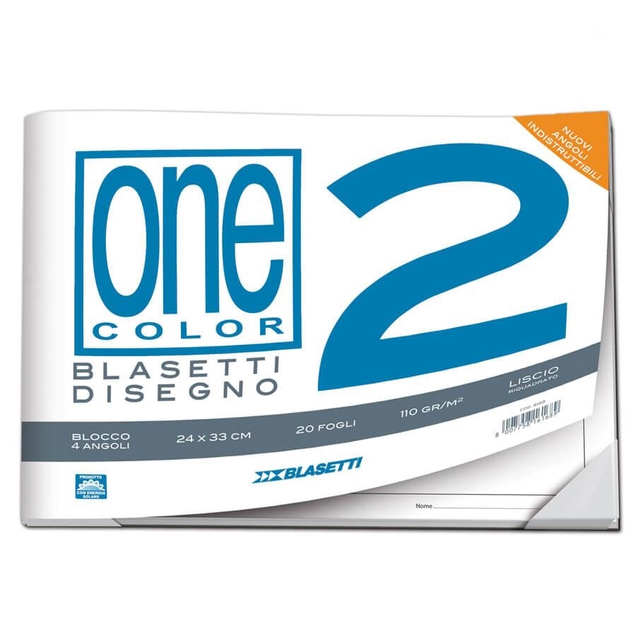 Blasetti Blocco da disegno 24x33 cm, liscio riquadrato, 20 fogli, 110gr