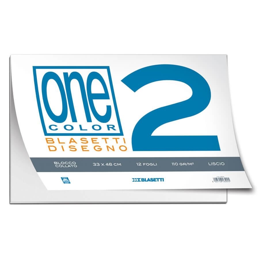 Blasetti Blocco da disegno 33x48 cm, liscio riquadrato, 12 fogli 110gr