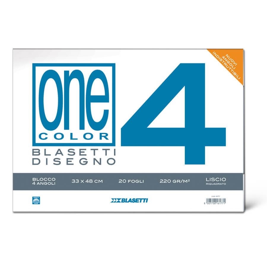 Blasetti Blocco da disegno 33X48 cm, liscio riquadrato, 20 fogli, 220gr