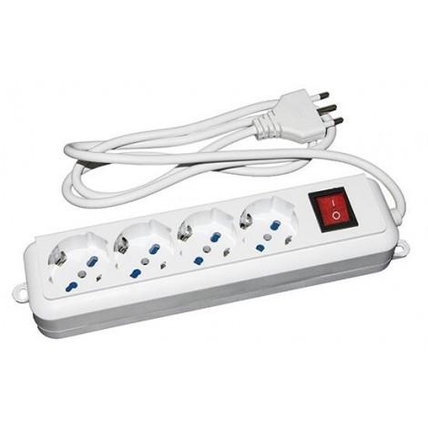Multipresa 4 prese universali ita/schuko 10/16 a, cavo 1,5m