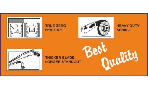 WILER Flessometro da 5 metri con blocco automatico