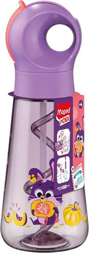 MAPED Ecozen Borraccia Miniz 500ml, tappo anti-perdite, Viola