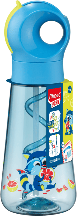 MAPED Ecozen Borraccia Miniz 500ml, tappo anti-perdite, Blu