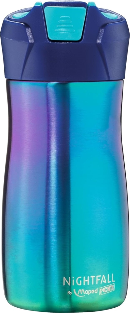 MAPED Nightfall Borraccia 430ml, Acciaio Inox, tappo anti-perdite