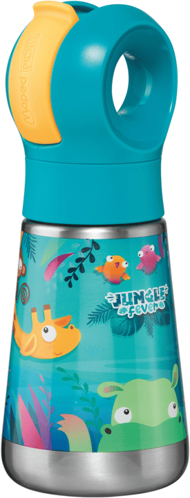 MAPED Jungle Fever Borraccia 350ml, Acciaio Inox, tappo anti-perdite