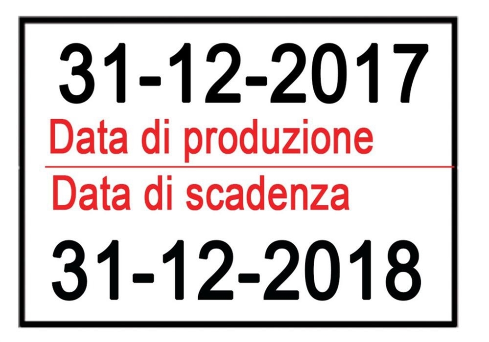 Printex Etichette prezzatrice Data produzione-data scadenza 26x16 mm