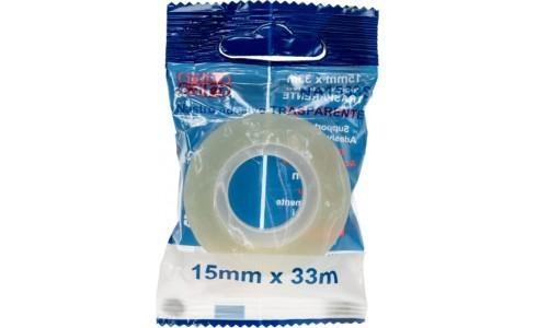 Wiler Nastro adesivo in busta singola 15x33 mt, trasparente