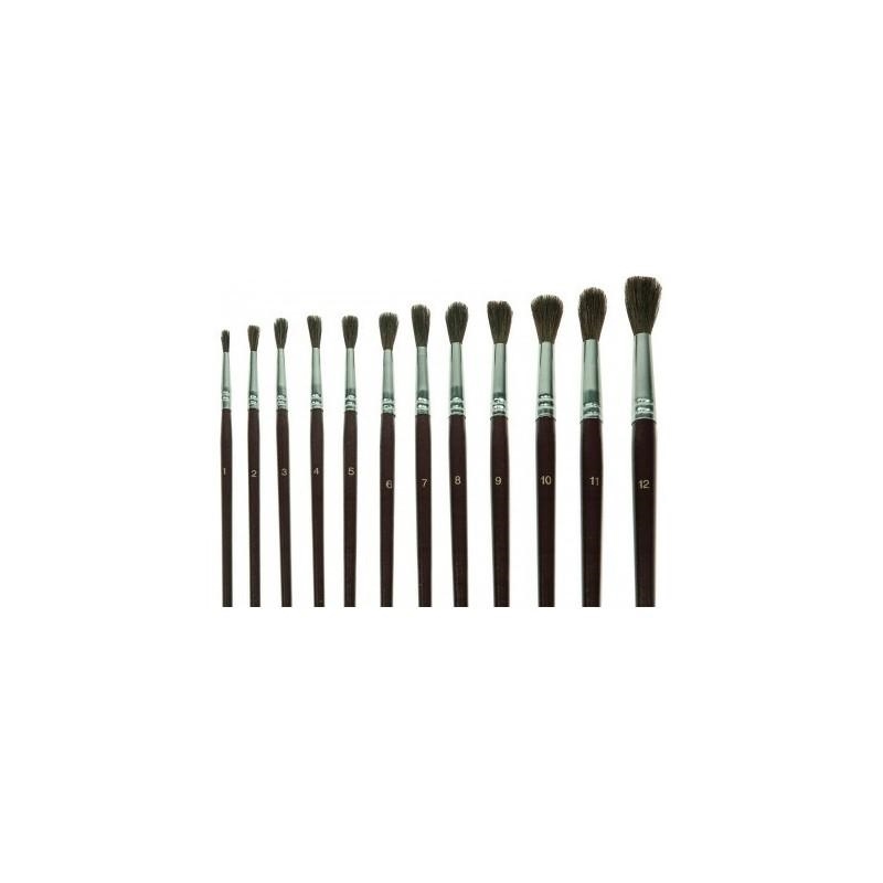 Wiler pennello punta tonda pelo di pony n.9