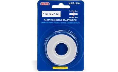 Wiler nastro biadesivo trasparente 12mm x 10m in blister