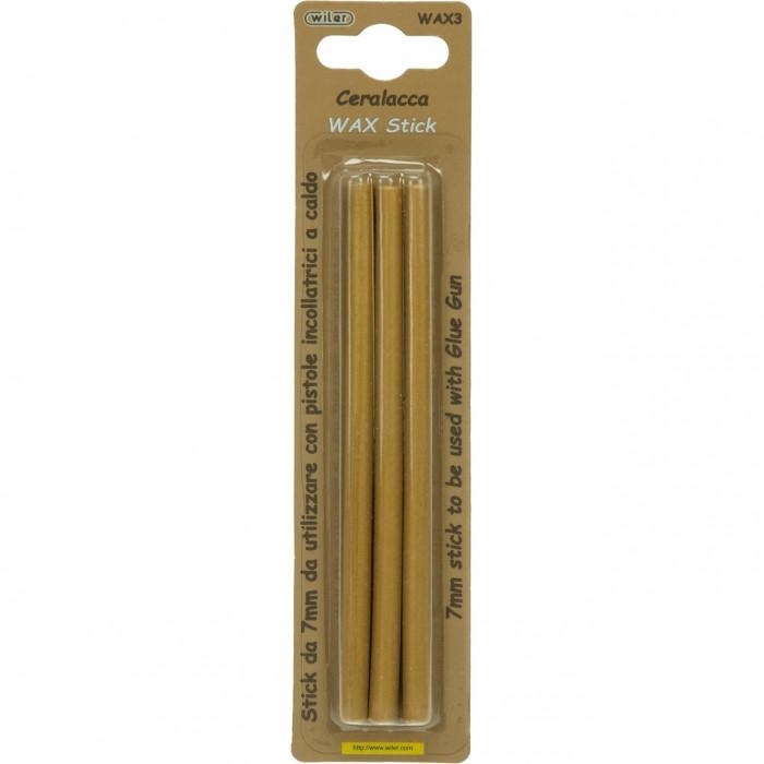 Wiler blister 3 stick ceralacca per pistola a caldo 7mm, oro