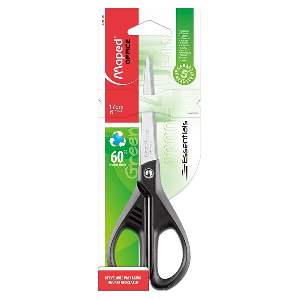 MAPED Forbici Essentials Green 17 cm, simmetriche