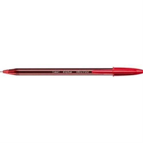 Bic Cristal Exact Penna a sfera punta ultra fine 0.7 mm, rosso