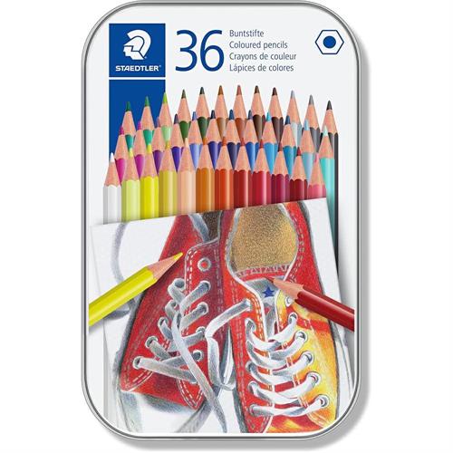 STAEDTLER Astuccio in metallo matite colorate, assortite, 36 pezzi