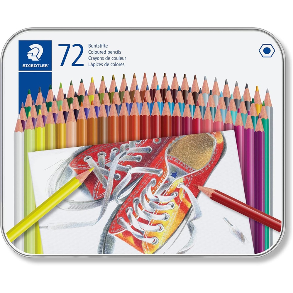 STAEDTLER Astuccio in metallo Matite colorate, assortite, 72 pezzi