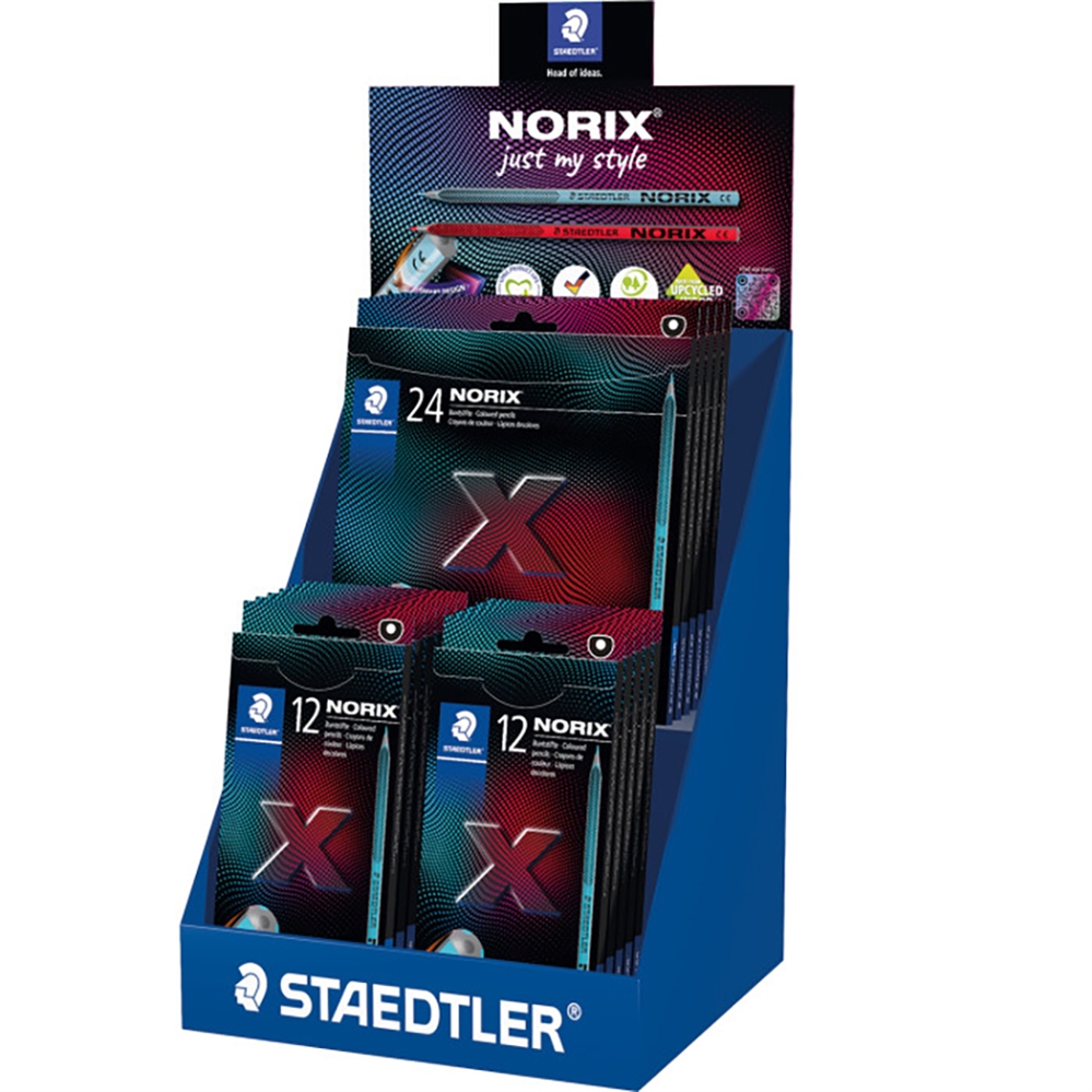 STAEDTLER Espositore Astucci Matite colorate Norix, 25 pezzi