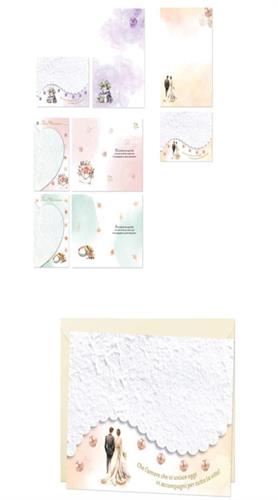 Blue World Paper Expo Biglietti Auguri Nozze 4 soggetti, 48 pezzi