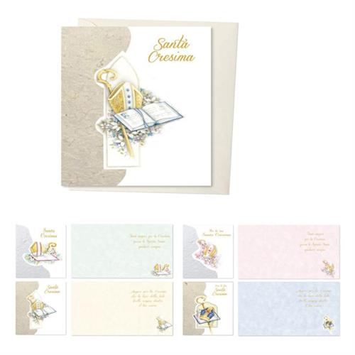 Blue World Paper Expo Biglietti Auguri Cresima 4 soggetti, 48 pezzi