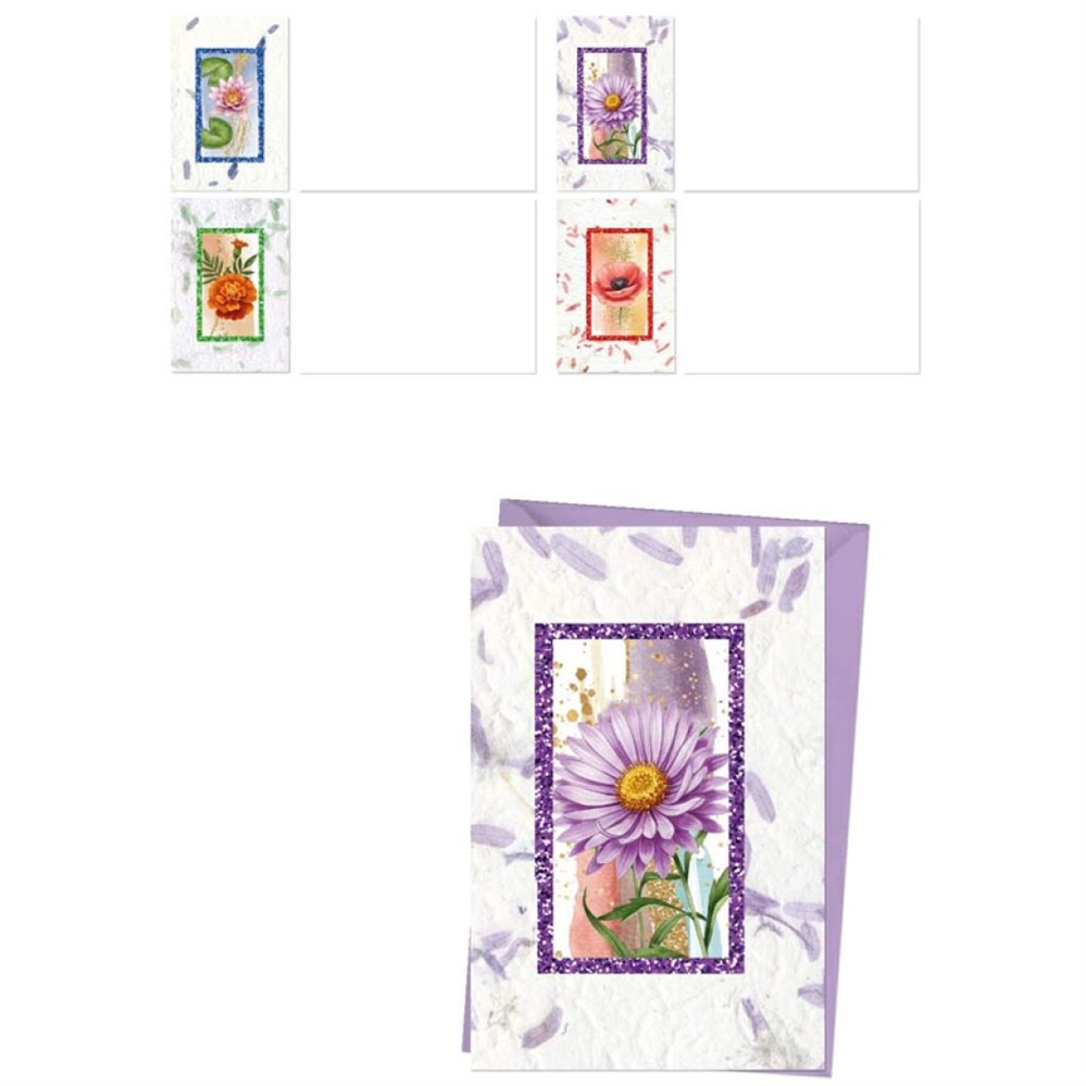 Blue World Paper Expo Biglietti Auguri generici, 4 soggetti, 48 pezzi