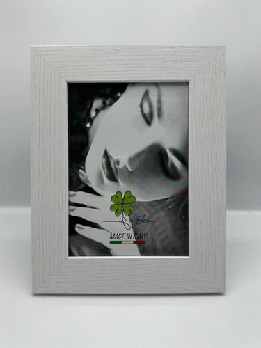 Blue World Paper Cornice in legno bianco, 13x18 cm