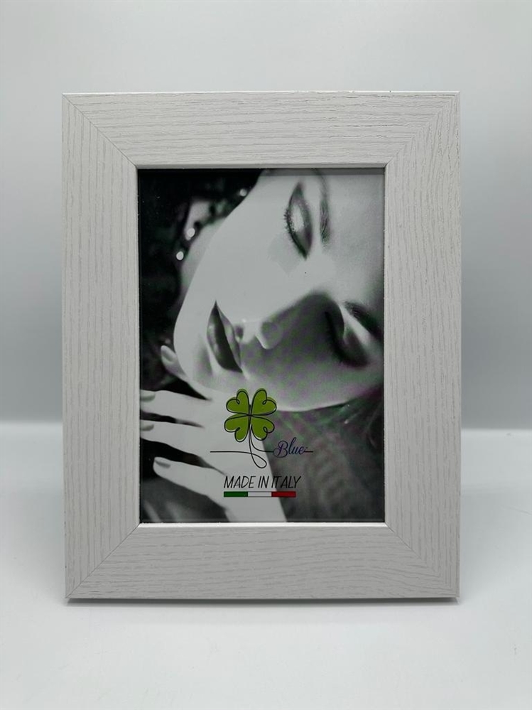 Blue World Paper Cornice in legno bianco, 13x18 cm