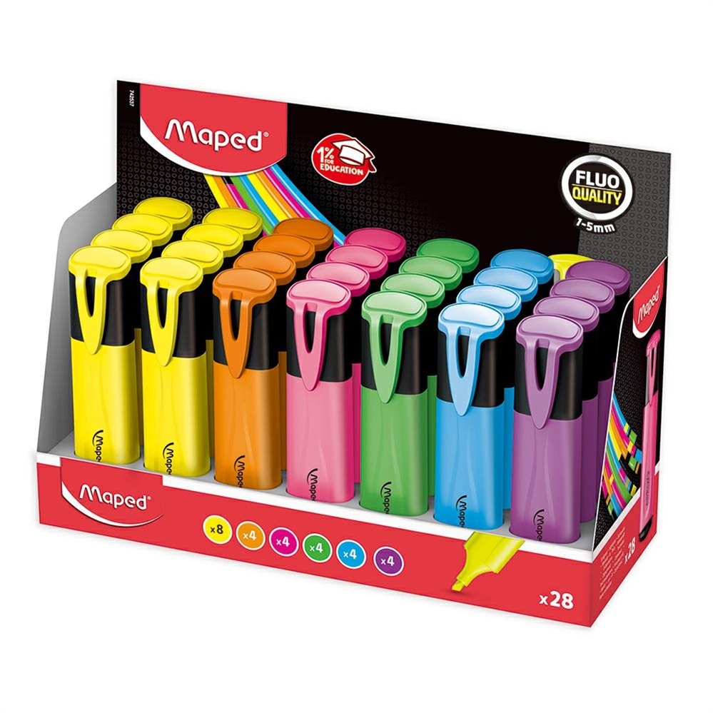 MAPED Evidenziatore FLUO PEP'S CLASSIC,6 colori