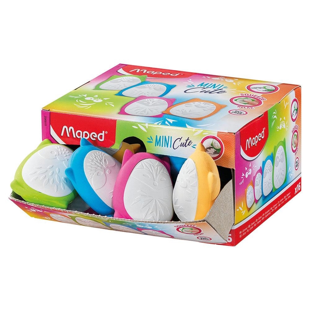 Maped Gomma Mini Cute Squeeze 4 Colori Assortiti