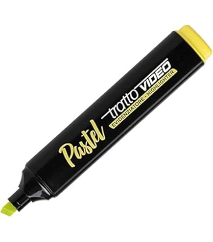 Tratto Video Pastel Evidenziatore punta scalpello, Giallo