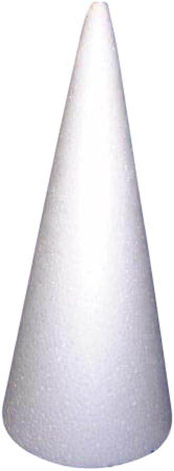Colorosa Coni polistirolo espanso H. 20 cm, bianco, 6 pezzi