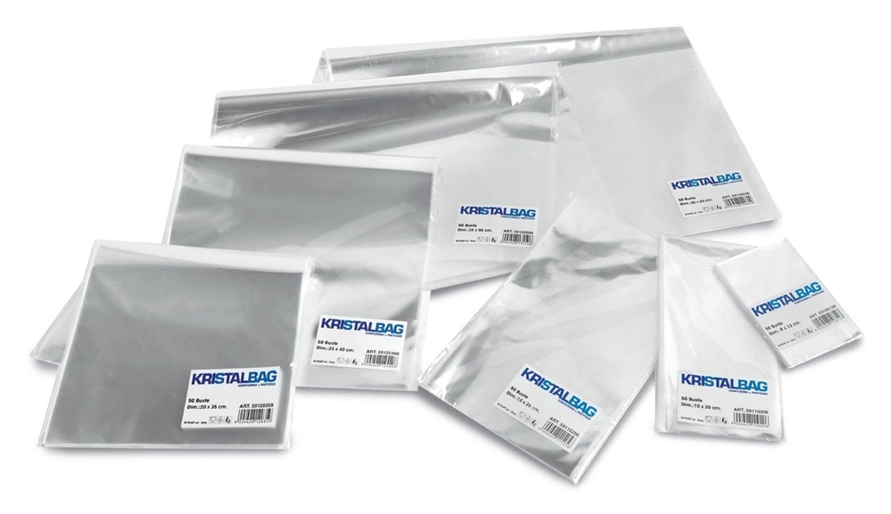 Colorosa Kristalbag buste in PPL trasparenti, 25 x 40 cm, 100 pezzi
