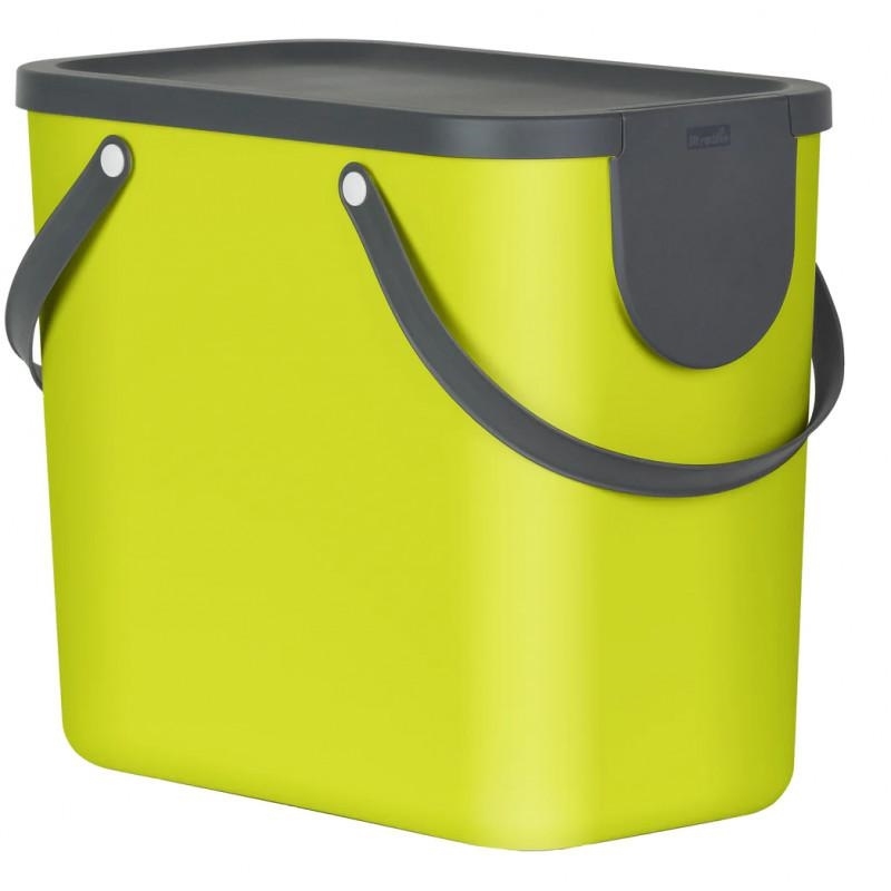 Cestino impilabile per differenziata, 25 litri, Lime