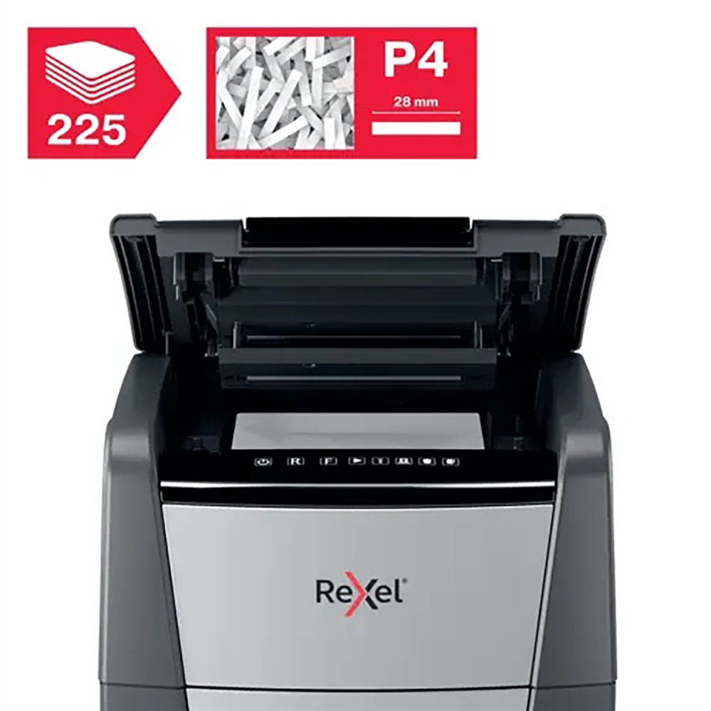 REXEL Optimum AutoFeed+ 225X Distruggidocumenti frammenti, 225 fogli