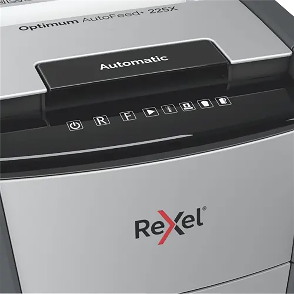 REXEL Optimum AutoFeed+ 225X Distruggidocumenti frammenti, 225 fogli