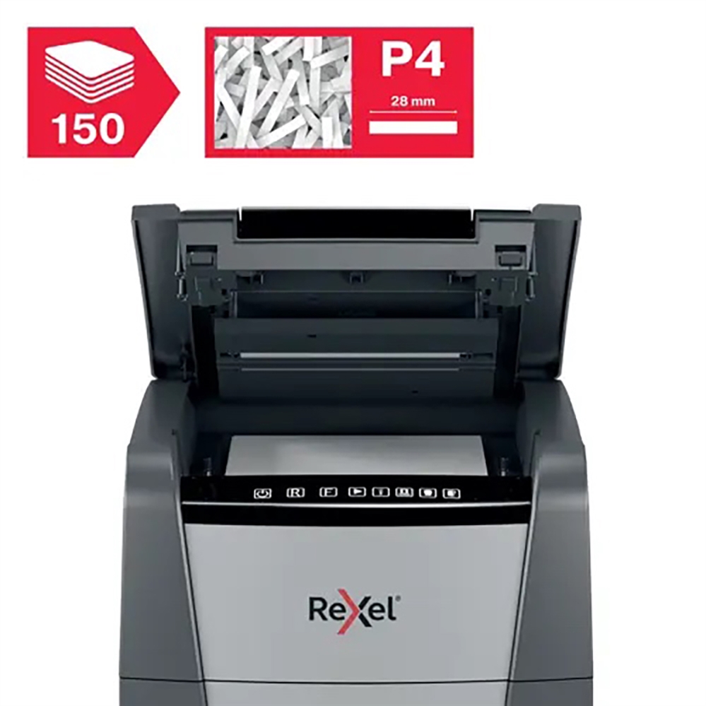 REXEL Optimum AutoFeed+ 150X Distruggidocumenti frammenti, 150 fogli