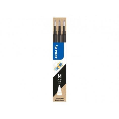 Pilot Frixion Refill per penna a sfera, 0.7 mm, Nero, 3 pz