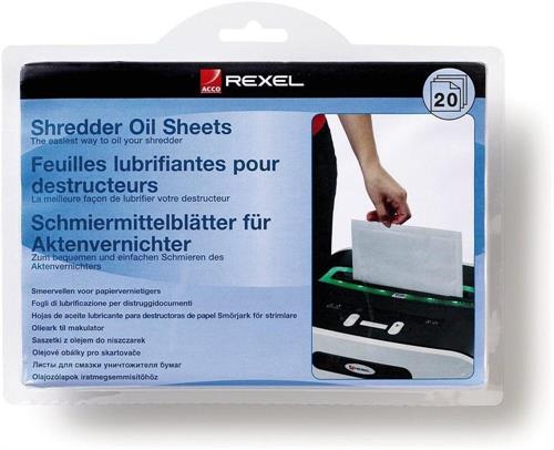 REXEL Foglio Lubrificante per distruggidocumenti 20 fogli