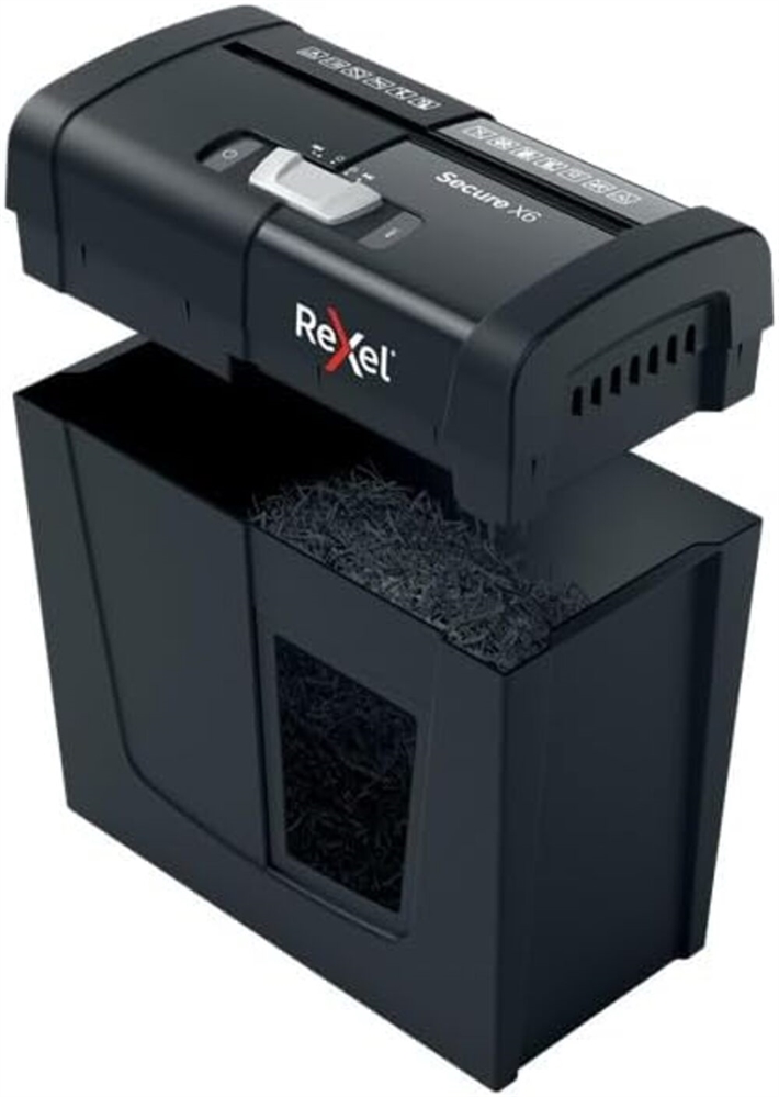 Distruggidocumenti Rexel Secure X6 P4, taglio a frammenti, 6 fogli