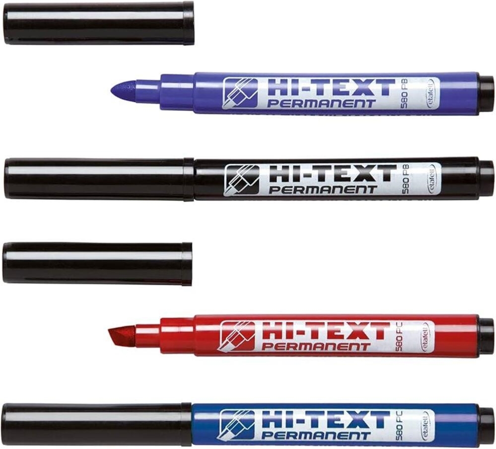 Hi-text Pennarello indelebile punta grossa, Blu 540l