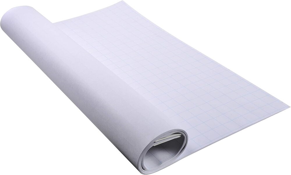 Exacompta Rotolo Fogli per lavagna 70x100 cm, quadretti 60gr, 48 fg