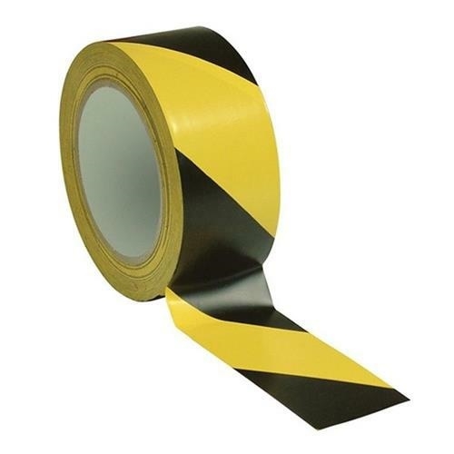 Nastro adesivo segnaletico da pavimento giallo-nero 50x25mt