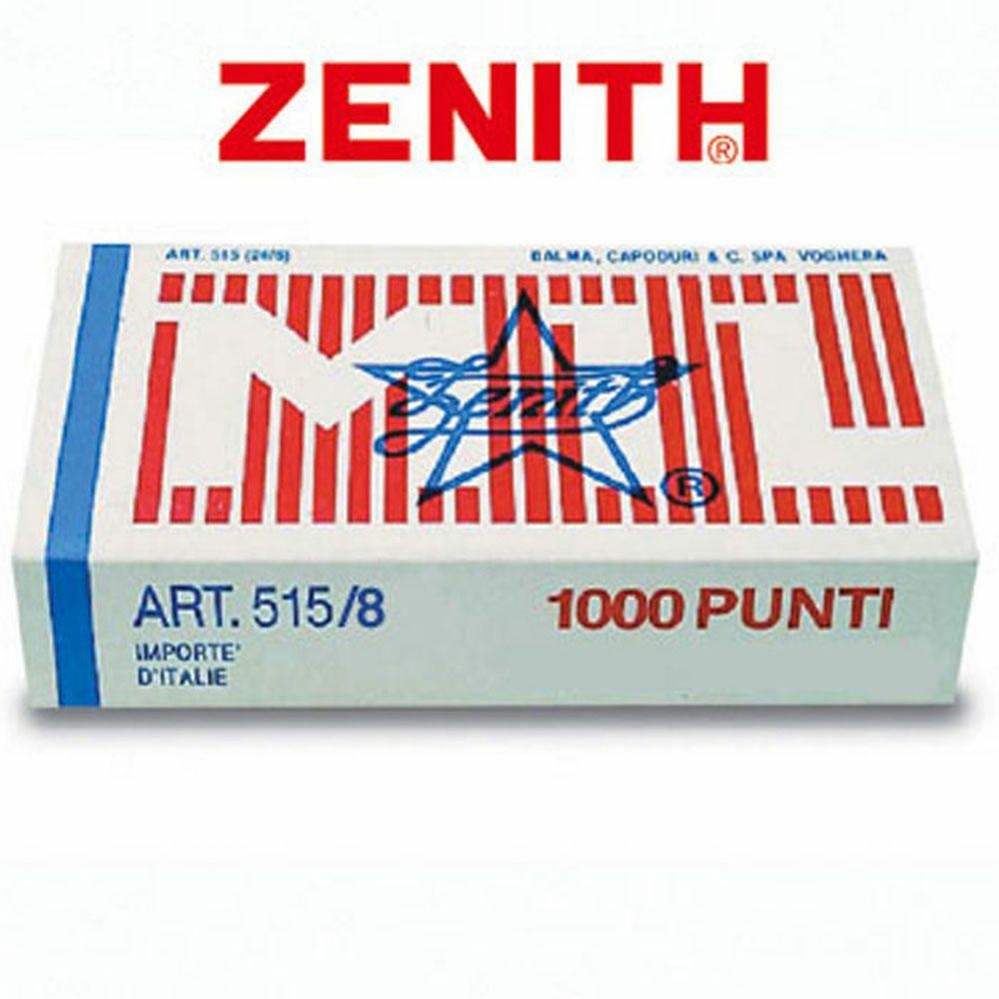 Zenith punti metallici 24/8 (12/8), 515/8 (conf. 1000 punti)