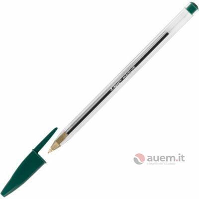 Bic cristal® penna a sfera stick, punta media, verde