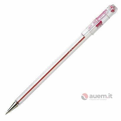 Pentel superb penna a sfera, punta 0,7 mm, inchiostro rosso