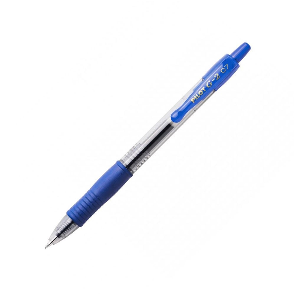 Pilot g2 penna gel a scatto, punta 0,7 mm, inchiostro blu