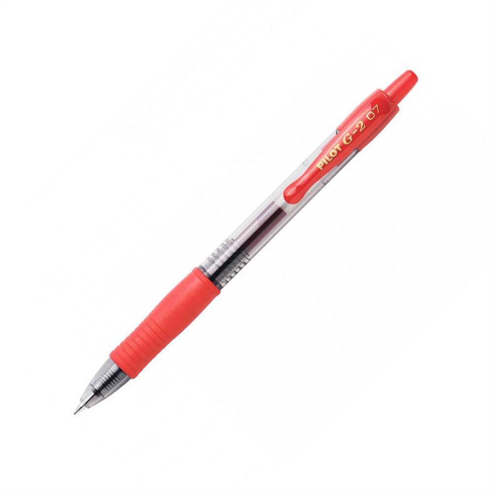 PILOT G2 Penna gel a scatto, punta 0.7 mm, Rosso