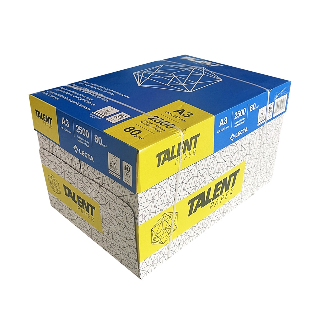 Talent Carta Per Fotocopie, A3, 80 grammi, 297x420 mm